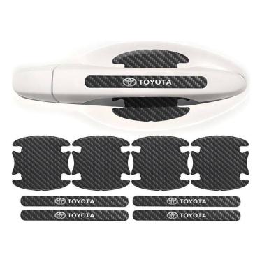 Imagem de 2X Jogo Maçaneta Adesivo Protetor Porta Resinado 8 Peças Car