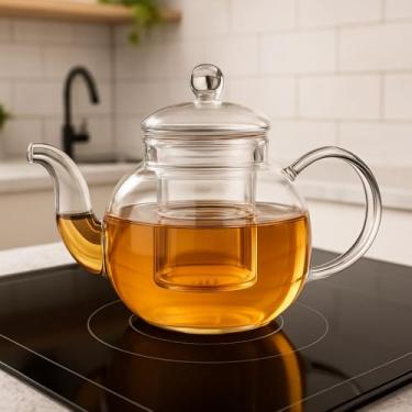 Imagem de Bule Chaleira Vidro 600ml Borossilicato E Infusor Removível