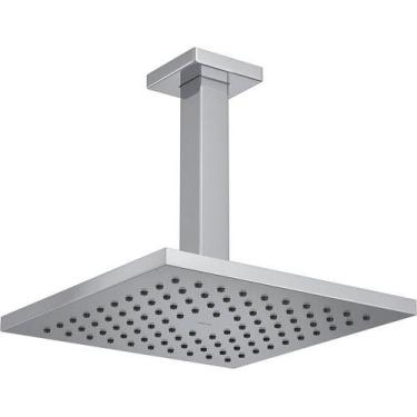Imagem de Chuveiro Quadrado Com Tubo Reto Teto Deca Cromado