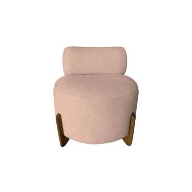 Imagem de Poltrona Monaco Decorativa Bouclé Para Sala, Quarto ou Closet - Estopa