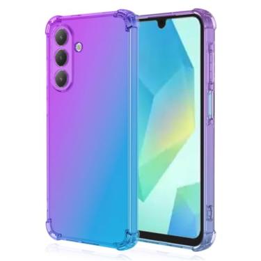 Imagem de Lmposla Capa para Sansung Galaxy A17 5G, à prova de choque, fina, ultrafina, flexível, silicone macio, airbag, capa antiqueda, para Galaxy A17 5G, roxa/azul