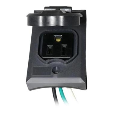 Imagem de IEUDNS Tomada de poste de luz, tomada elétrica de aterramento, resistente às intempéries, economia de energia, à prova d'água, plugue de poste de luz