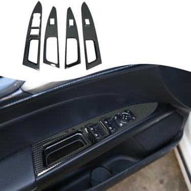 Imagem de MUXEE Capa de painel de interruptor de janela de apoio de braço, para Ford Fusion 2013 2014 2015 2016 2017 2018 2019 2020, capa de painel de controle de janela de porta acessórios interiores