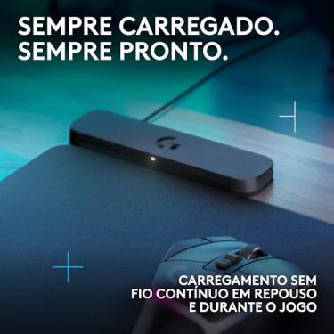 Imagem de Mouse Pad para Carregamento sem fio Logitech G POWERPLAY 2 com Superfície de Tecido para mouses gamer Logitech G compatíveis, 34,5 x 28,4 cm e 3,5 mm de altura - PC/Mac