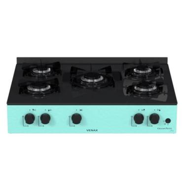 Imagem de Fogao de Mesa 5 Bocas Venax Grand Petit Line Verde Gas Glp, Bivolt