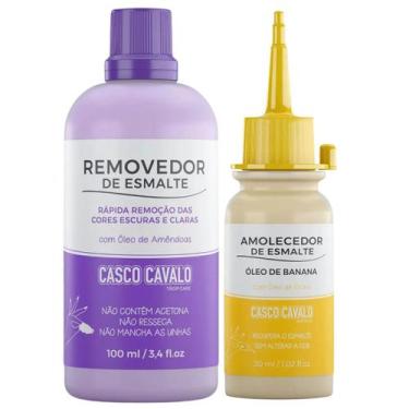 Imagem de Kit 1 Removedor 100ml + 1 Amolecedor Óleo De Banana 30ml Casco Cavalo 