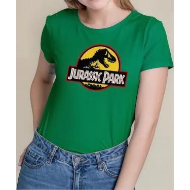 Imagem de Camisa Camiseta Adulto Masculina Feminina Algodão Filme Dinossauro Jur