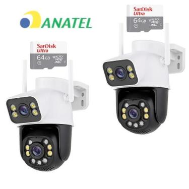 Imagem de Kit 2 Câmeras Ip Externa Wifi Icsee Full HD 4k Segurança Speed Dome Pr