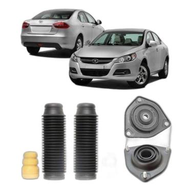 Imagem de 2 Kit Coxim Batente Coifa Dianteiro Jac J5 2012 2013 2014 15