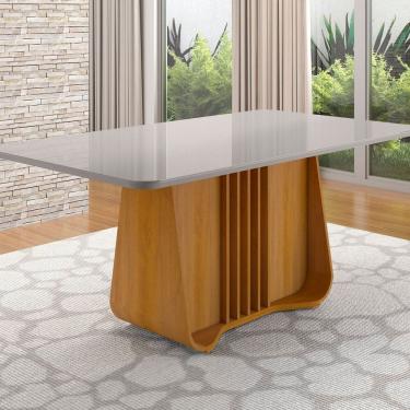 Imagem de Mesa para Sala de Jantar 6 Lugares Harpa Naturalle/Off White