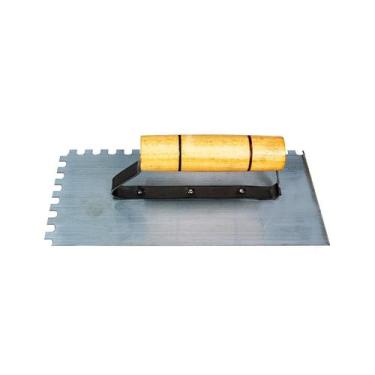 Imagem de Desempenadeira Dentada em Aço Carbono Cimento Reboco 25x12cm - Minasul