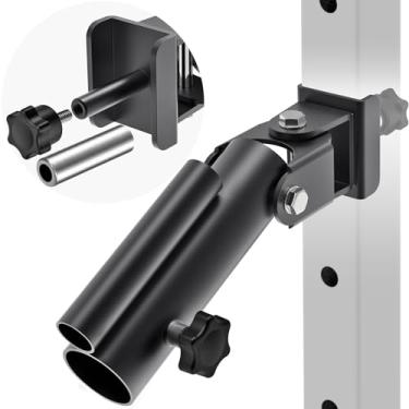 Imagem de SELEWARE Acessório de mina terrestre em T Bar para rack elétrico de 5 x 5 cm com furos de 1,5 cm ou 2,5 cm - capacidade de 272 kg, rotação de 360° - compatível com halteres olímpicos e padrão para