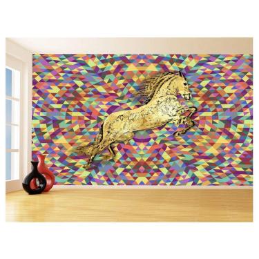 Imagem de Papel De Parede 3D Animais Pop Art Cavalo Cores 3,5M Pxa300