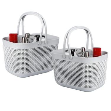 Imagem de Cesta de armazenamento UUJOLY Portable Shower Caddy Plastic Grey, paco