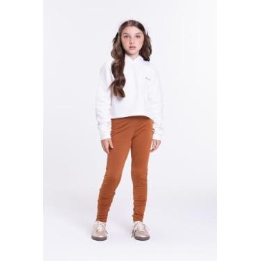 Imagem de Conjunto Moletom Infantil Cropped com Capuz Off-White - Vida Costeira,