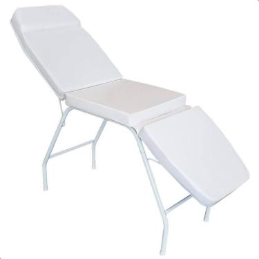 Imagem de Maca 3 Posições Reclinável Estética Massagem Branco For-Ty