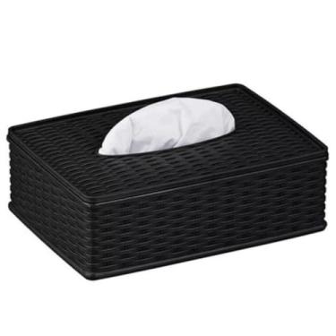 Imagem de Porta Lenços Papel Umedecido Casa Escritório Decoração PRETO