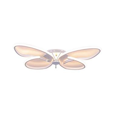 Imagem de Luminária infantil LED com luzes de teto reguláveis, luminária decorativa para quarto de crianças, meninos e meninas, lustre de acrílico com design de animais de borboleta para sala de estar