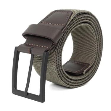 Imagem de Cinto Masculino Fasolo Casual Largo Elástico Couro Conforto Confortáve