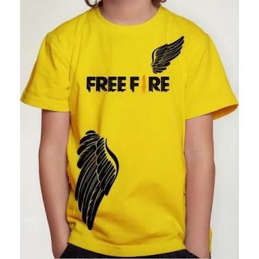 Imagem de Camiseta Camisa Juvenil Infantil Menina Menino Gamer Jogo Tiro Free Fi