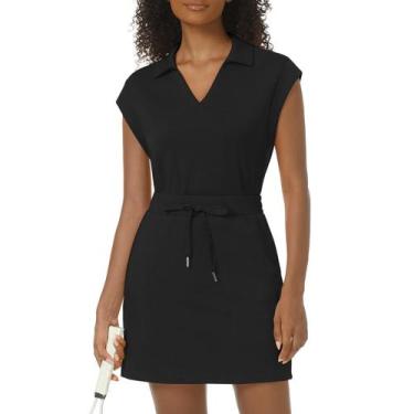 Imagem de Conjunto de tênis Casly Lamiit para mulher, roupa de tênis preta, tama