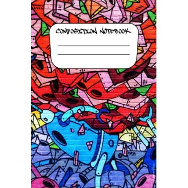 Imagem de Street art composition notebook - Planner, Journal, Workbook, Composition Book, Notebook, 120 Wide Lined Pages, Large size 6'x'9: Street ... - 120 Wide Lined Pages, Large size 6'x'9
