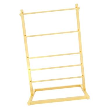 Imagem de Sclmgo Organizador de Fitas, Prateleira de Armazenamento de Fios de 5 Camadas, Suporte de Armazenamento de Fitas, para Loja de Varejo, Sala de Artesanato, Ouro