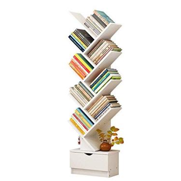 Imagem de Prateleira de exibição de estante 9 camadas prateleiras de armazenamento de livros organizador de livros/CDs/álbuns/suporte de arquivos estante (cor: branco tamanho: 148 x 37 x 18 cm) (nogueira 148 x