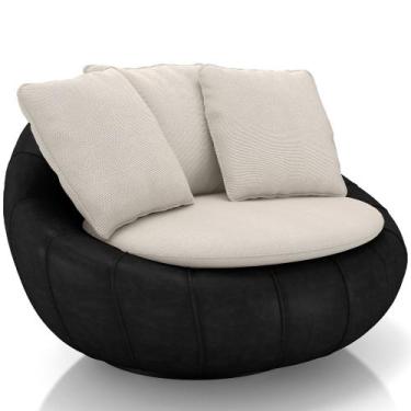 Imagem de Poltrona Para Sala De Estar Decorativa Giratória Kira material sintéti