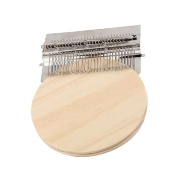 Imagem de AYNEFY Outros Suprimentos de Bordado de Costura Kit de Tecelagem DIY Máquina de Remendo de Trança Máquina de Reparo de Dardos Com Ganchos de Metal Placa de Madeira Faixas de Borracha Manual Em Inglês para Iniciantes (Cabelo curto rosa)