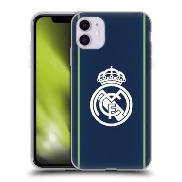 Imagem de Head Case Designs Capa de gel com emblema azul escuro oficialmente licenciada pelo Real Madrid CF [proteção de grau militar] compatível com Apple iPhone 11