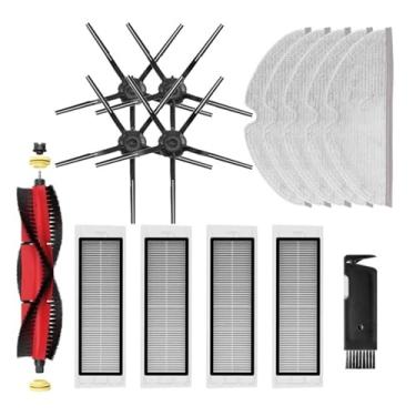 Imagem de HEPA Filter Main Brush Mop Cloth Side Brush Water Tank Dust Box Compatible With XiaoMi Roborock S5 Max S6 MaxV S6 Pure Vacuum Spare Parts(Burgundy)