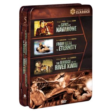 Imagem de WWII Original Movie Classics: Box 2 (5 DVD Plus Bonus DVD)(Tin) (The Guns of Navarone/From Here to Eternity/The Bridge on the River Kwai)