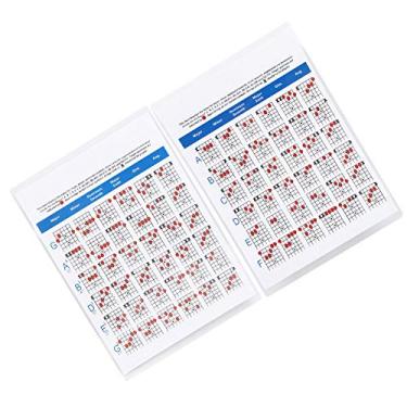 Imagem de SPYMINNPOO Pôster de Acordes de Guitarra, Papel Artístico Colorido para Aprender Iniciantes Com Gráfico de 6 Cordas para Guitarristas, Professores e Compositores