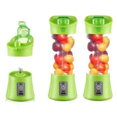 Imagem de Shake Elétrico Recarregável Portátil Mini Liquidificador Verde