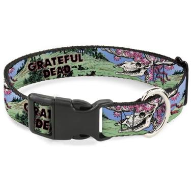 Imagem de Coleira para animais de estimação Grateful Dead, fivela de plástico para coleira de cachorro, Grateful Dead Dave's Picks Volume Nine Montana, arte de capa, 40,6 a 58,8 cm de largura