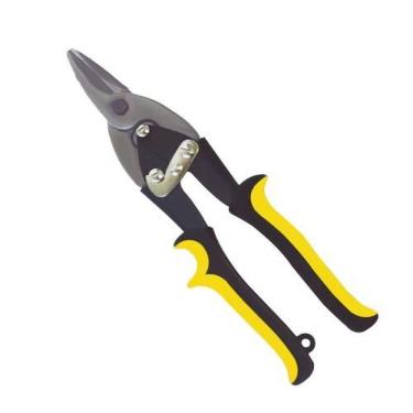 Imagem de Tesoura Funileiro Aviador Cromo Vanádio 10'' Cortes Retos - Cabo Emborrachado