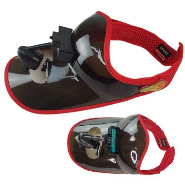 Imagem de Viseira Ventilador Chapeu Esporte Lazer Sol Mar Praia P