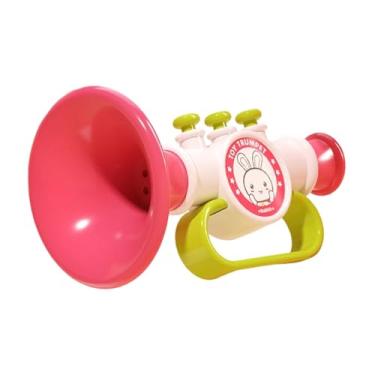Imagem de MotiveTech Brinquedo de trombeta educacional, ferramenta de ensino com som, instrumento musical de brinquedo com ruído, Rosa