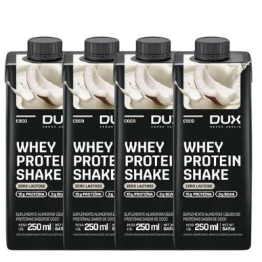 Imagem de Whey Protein Shake (Pack c/ 4un de 250ml) Dux Nutrition, Coco