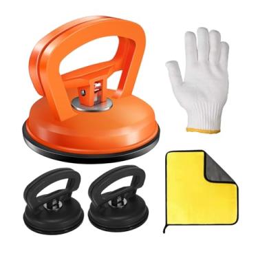 Imagem de Oxelon Extrator de amassados, kit de extrator de amassado de carro pacote com 5, ferramenta de remoção de amassados para carro, extrator de ventosa de amassado com alça, durável, fácil de usar, kit de