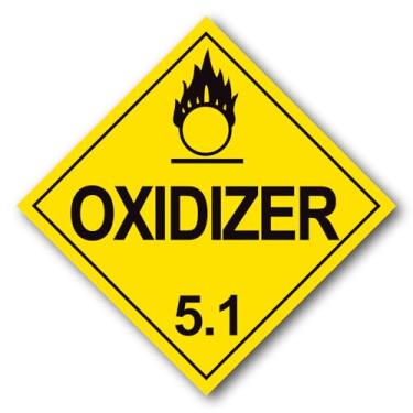 Imagem de WZCNDIDI Placa oxidante Division 5.1, pacote com 27, com palavras - adesivos de vinil econômicos autoadesivos removíveis de 27,3 cm x 27,3 cm para aplicações de curto prazo, compatível com DOT Hazmat