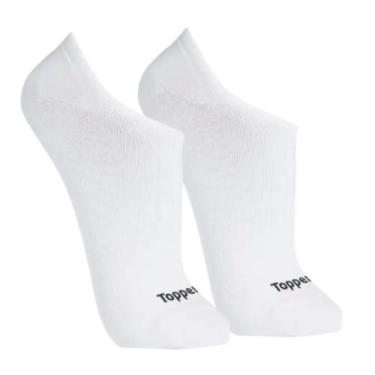 Imagem de Kit 3 Pares Topper Cano Invisível Unissex, Branco, 39/44
