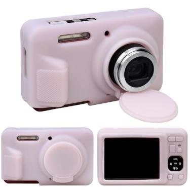 Imagem de RAIALL Capa para câmera digital KODAK PIXPRO FZ55, capa protetora de silicone macio para câmera vlogging KODAK PIXPRO FZ55, leve, capa para câmera FZ55, capa de corpo aderente, rosa gelatinosa