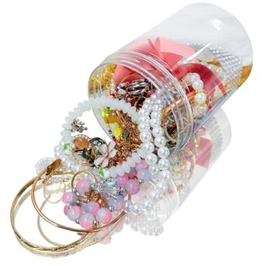 Imagem de SMUOBT Conjunto de jarras de joias misteriosas - Caixa de joias surpresa de 40 a 45 peças para mulheres (colar, brincos, anéis, pulseira, chaveiro, clipe de cabelo) - Presente de aniversário exclusivo