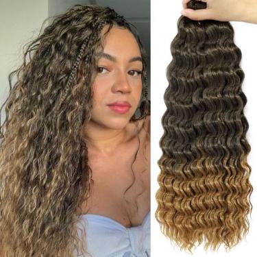 Imagem de Braiding Hair Eerya Long Curly 60 cm, 4 pacotes Deep Ocean Wave