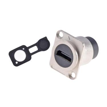 Imagem de BaotyJie Módulo Extensor de Acoplador de Tela Portátil Fêmea-fêmea para Montagem em Painel, Prata