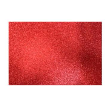 Imagem de Eva Com Glitter 5 Folhas 40X60Cm Artesanato - Prata Festas (Vermelha)