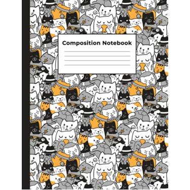 Imagem de Cute Cats Notebook: Composition Book For Teens, Kids, Students, Adults, Teachers for Home School College Work Journaling, Ruled Lined Pages (Kids Art NB)