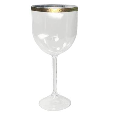 Imagem de TAÇA 400ML -CRISTAL COM BORDA METALIZADA GOLD